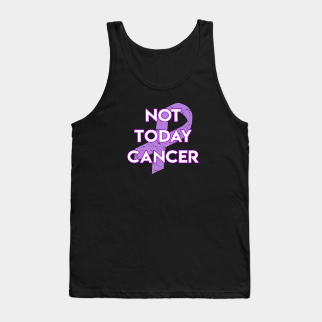 Not Today Cancer Lavender Ribbon Tank Top by jpmariano